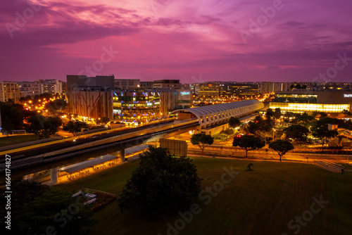 Twilight hour at Tampines Station, Singapore.