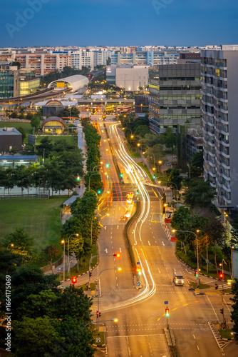 Twilight hour at Tampines Station, Singapore.
