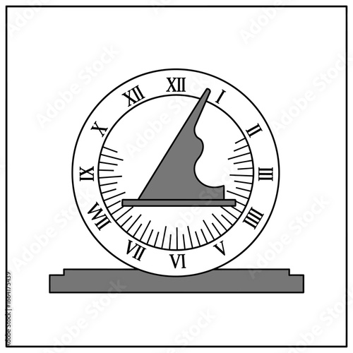 sundial time measurement indicating the hours with a gnomon against a dial accurately depicting the passage of time reflecting antique and traditional timekeeping
