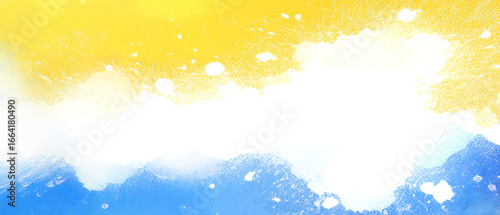 黄色と青色の水彩グラデーション背景