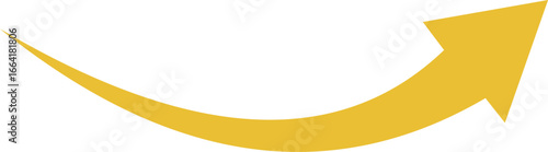 Bold yellow arrow indicating upward progress and positive momentum vector