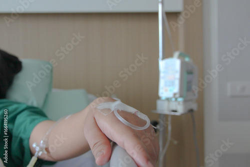 Patients in hospitals with a saline solution.