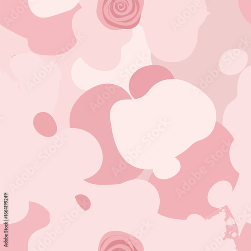 Seamless Pattern, Abstract seamless pattern with organic shapes in pastel pink hues for textile design Stock royalty free image.