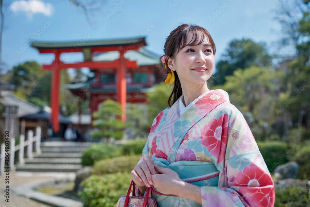 Obraz premium 初詣 Generative AI