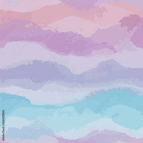 Seamless Pattern, Abstract watercolor background with pastel hues creating a dreamy landscape effect Stock royalty free.