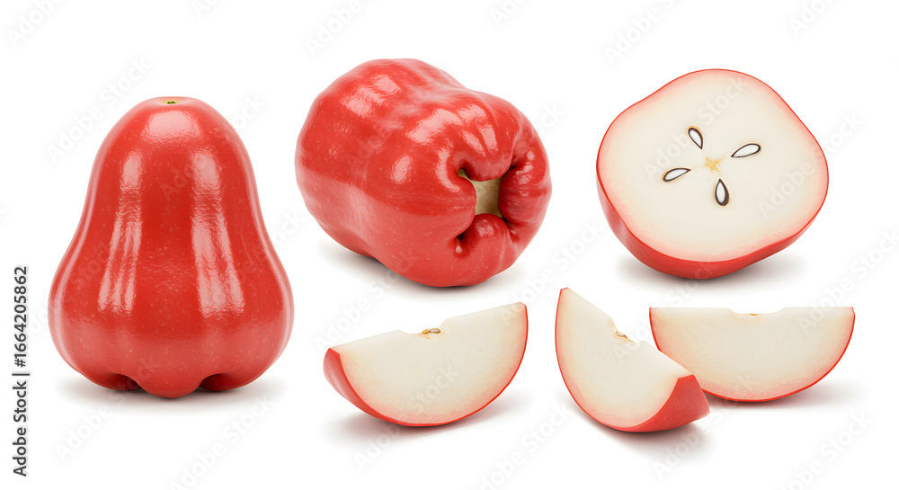 Fototapeta premium Rose Apples Isolated on White Background