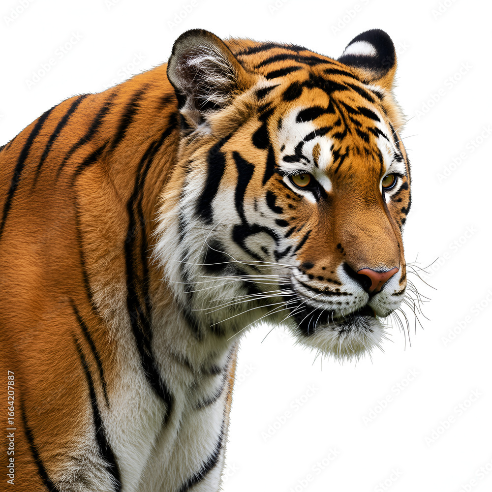Obraz premium Orange and black striped tiger wild animal big cat