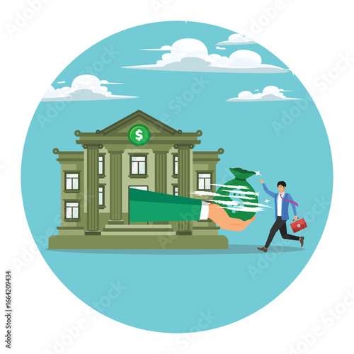 Debt or bank approval allowance concept, Business loan or bank offer money agreement,.