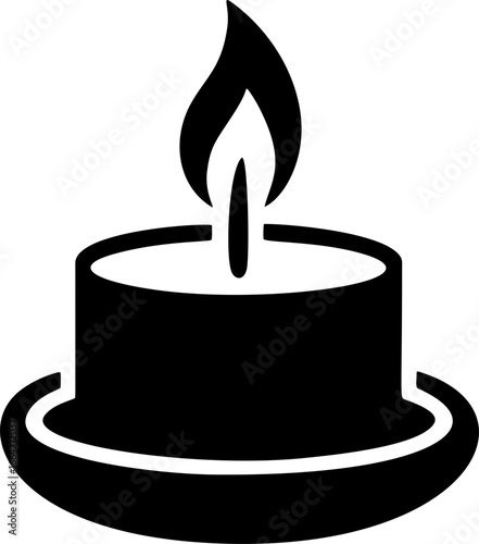 Candle Icon – Self Care & Spa Silhouette