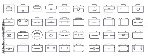 Bundle of Briefcase Thin Icons. Editable Stroke. Perfect for Web Sites, Books, Cards, Apps