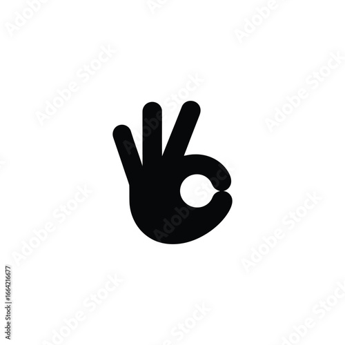 Hand Gesture Silhouette, Okay Sign, Approval Symbol, Transparent Background