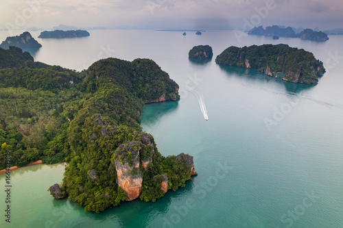 Aerial view of Koh Yao Noi island in Thailand
