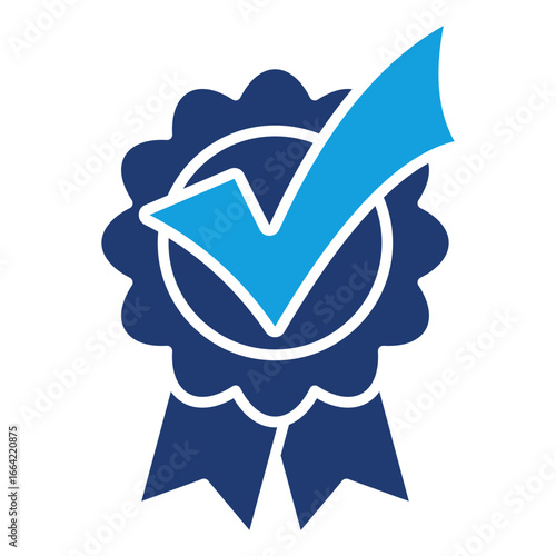 Credibility Flat Blue Icon