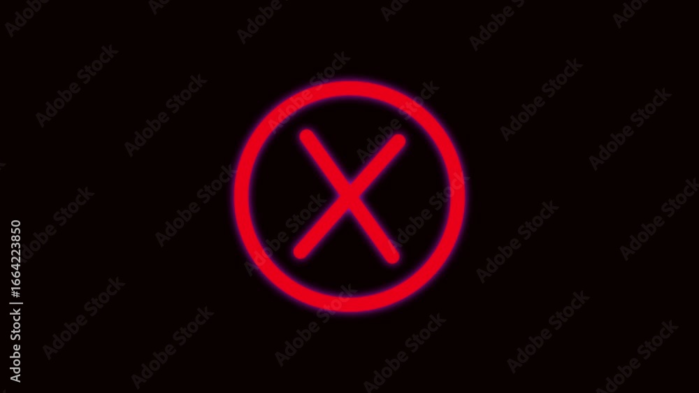 Red cross neon animation wrong answer cancel reject X mark UI UX interface 4k ultra hd. Animated glowing red cross neon symbol dark background cancel reject error 4k. Red cross neon animation wrong answer cancel reject X mark UI UX interface 4k ultra hd. Animated glowing red cross neon symbol dark background cancel reject error 4k.