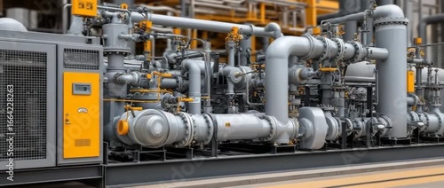 An illustration of a gas purification unit with filters and catalysts that guarantee soot-free gas emissions, improving environmental compliance in pyrolysis operations