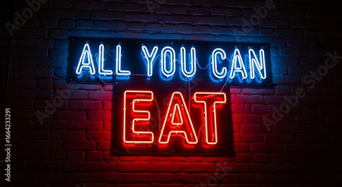 All You Can Eat Neon Sign Restaurant.