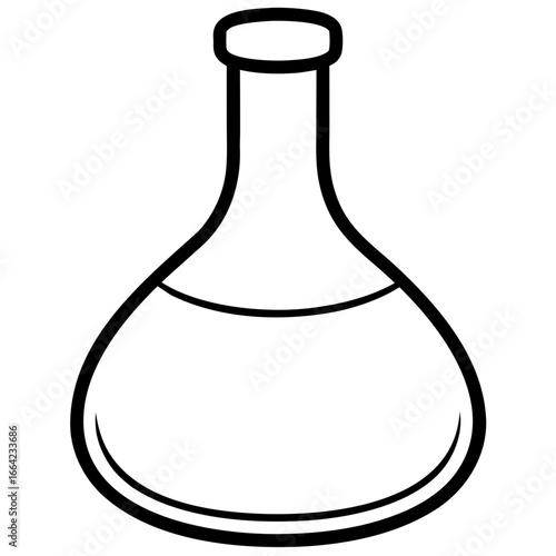 vector illustration of a laboratory flask