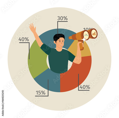 Financial forecast or stock market diagram concept.