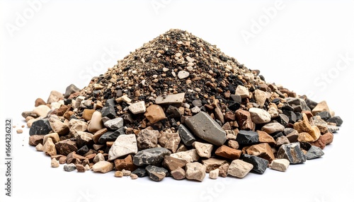 Mixed gravel and small stones in varied colors and sizes.