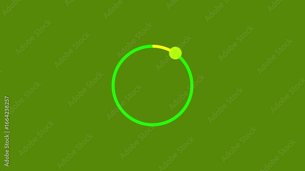 Animated green arc loading circle progress indicator motion graphics ui ...