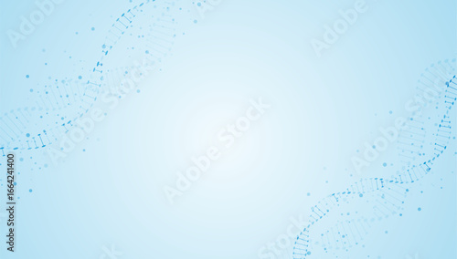 DNA. Medical science, genetic biotechnology, chemistry biology. Innovation technology concept and nano technology background