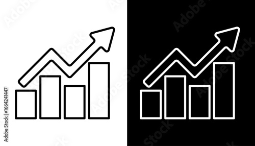 Graph of Growth Visual Representation of Business Success and Progress Icon