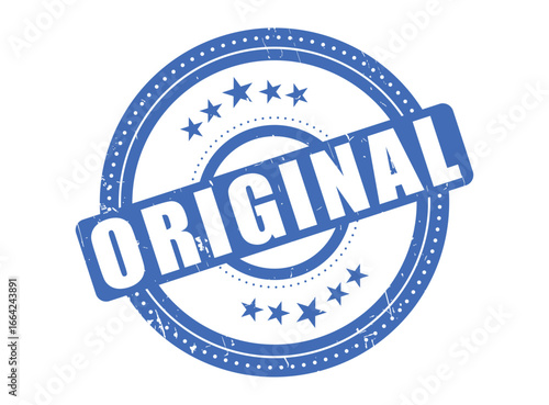Original Rubber Stamp Seal with a Dotted Circle