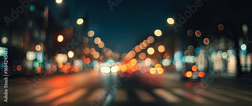 Blurry city street at night (1)