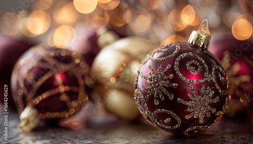 Festive Christmas ornament cluster