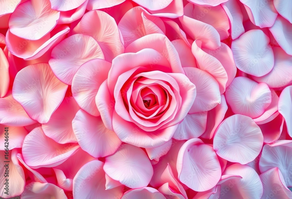 Soft, overlapping rose petals in pastel hues create a romantic backdrop, petal texture, summer Soft, overlapping rose petals in pastel hues create a romantic backdrop, petal texture, summer