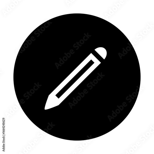 Free Download black and white illustration of pencil icon - GFXLoad