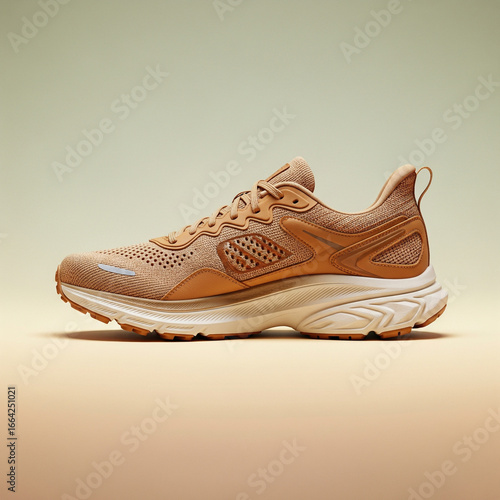 Athletic Running Shoe Product Photo - Pastel Gradient, High-Key Lighting