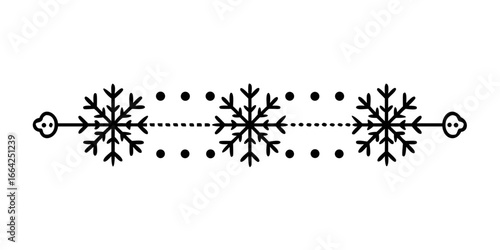 Dotted snowflake holiday divider