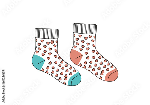 Charming heart patterned socks for cozy feet and stylish comfort