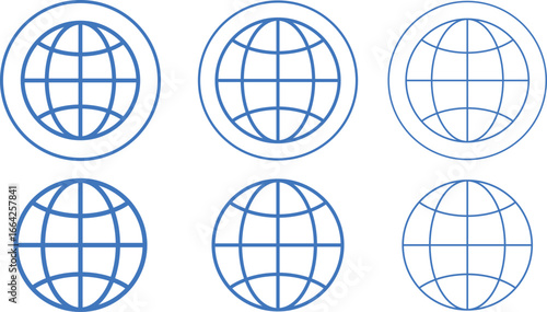 Website Icon set. Vector www icon, international connectivity global awareness, www icon Web click icon, stroke designs.,
