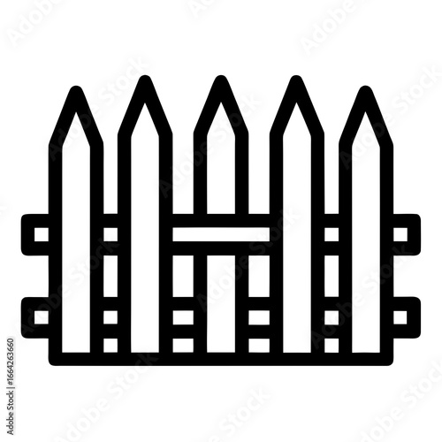 black and white fence