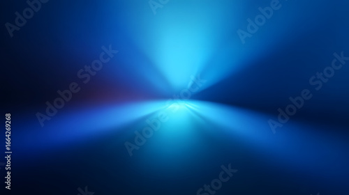 Blue digital energy wave flows through a dark, abstract space