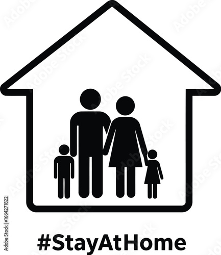 Family home silhouette love safety togetherness
