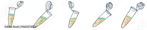 Microcentrifuge Tube PNG Illustration for Science and Laboratory Design