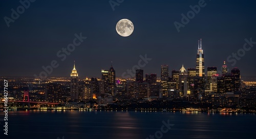Good Night City Skyline in the Dark