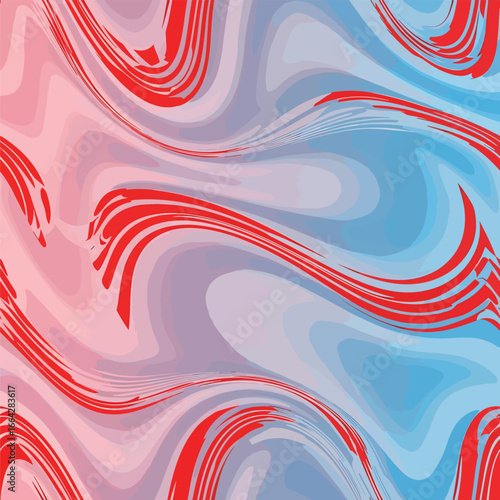 Seamless Pattern, Swirling abstract background with a blend of pastel pink and blue hues creating a dynamic design Stock royalty free  image.