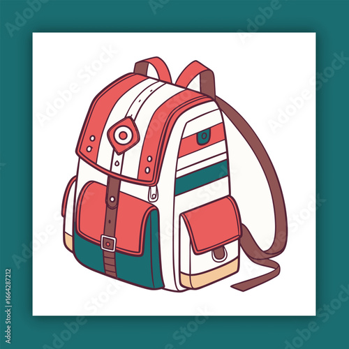 Colorfull Vactor School Bag