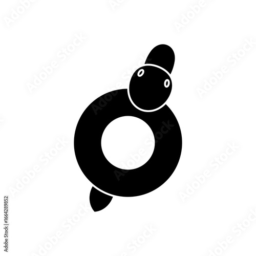 Swim ring vector icon. inflatable ring illustration sign. float symbol. inner tube logo.