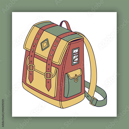 Colorfull Vactor School Bag