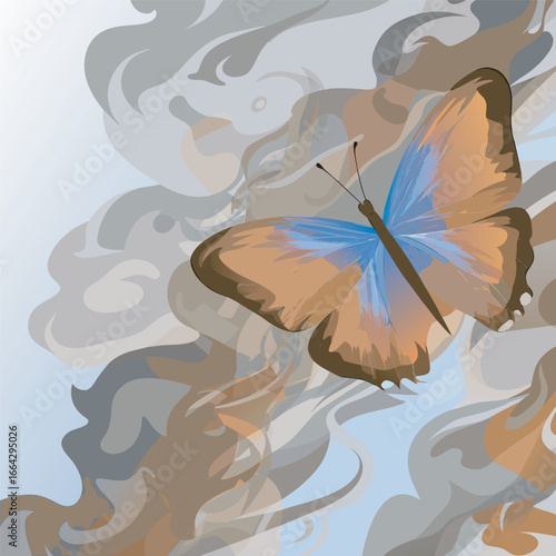 Pastel Watercolor Butterfly