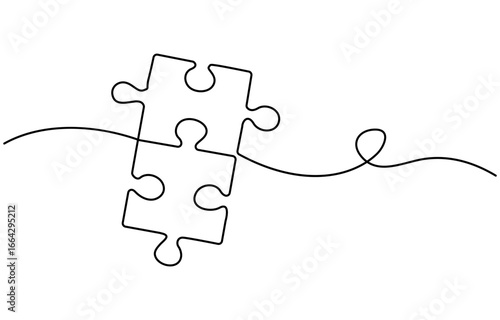 Puzzle piece the vital role of blood One continuous line drawing