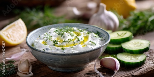 Delicious and nutritious cucumber yogurt salad with fresh vegetables perfect for healthy summer meals vegetarian diet and natural ingredients