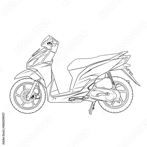 vector illustration of a motorcycle