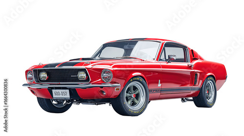 red car isolated on white