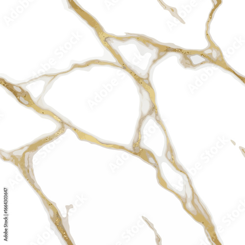 Seamless Pattern, White marble texture with gold veins intricate pattern abstract design background Stock royalty free  image.